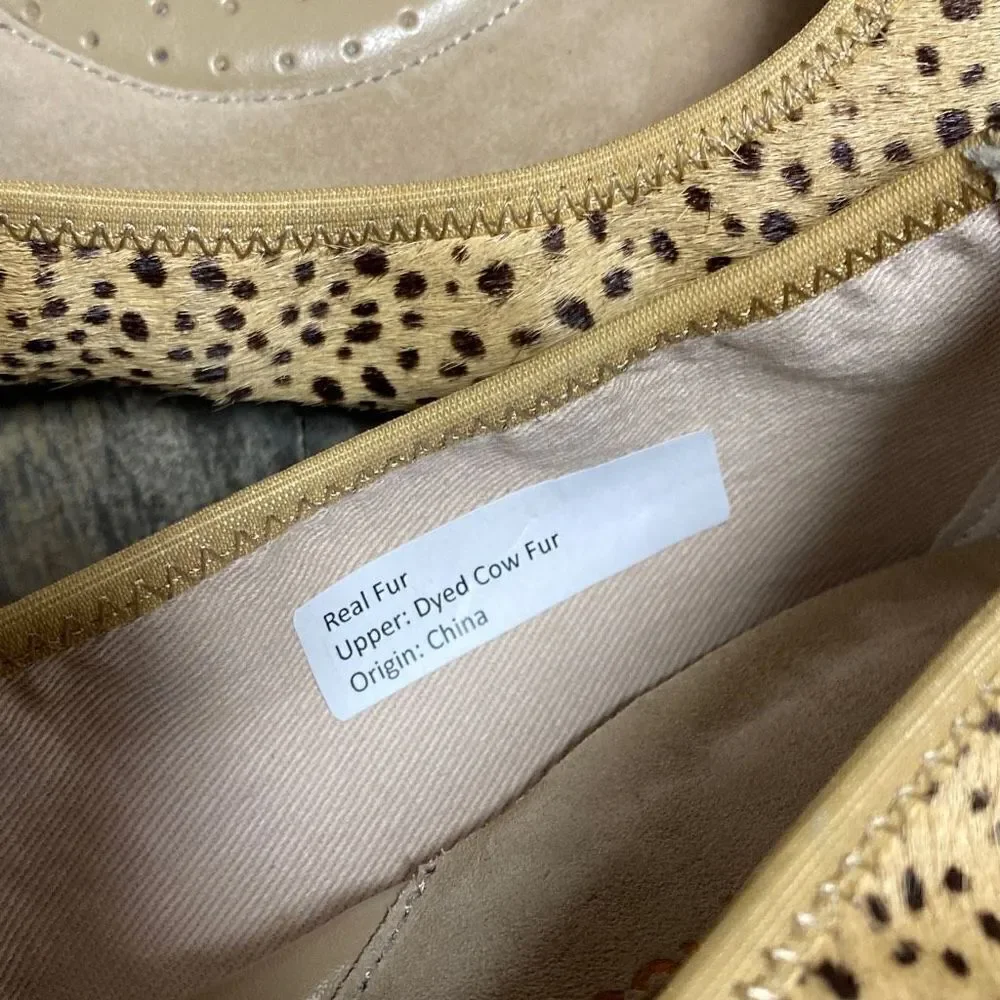 Hush Puppies Chaste Spotted Calf Hair Ballet Flat Size 7.5
